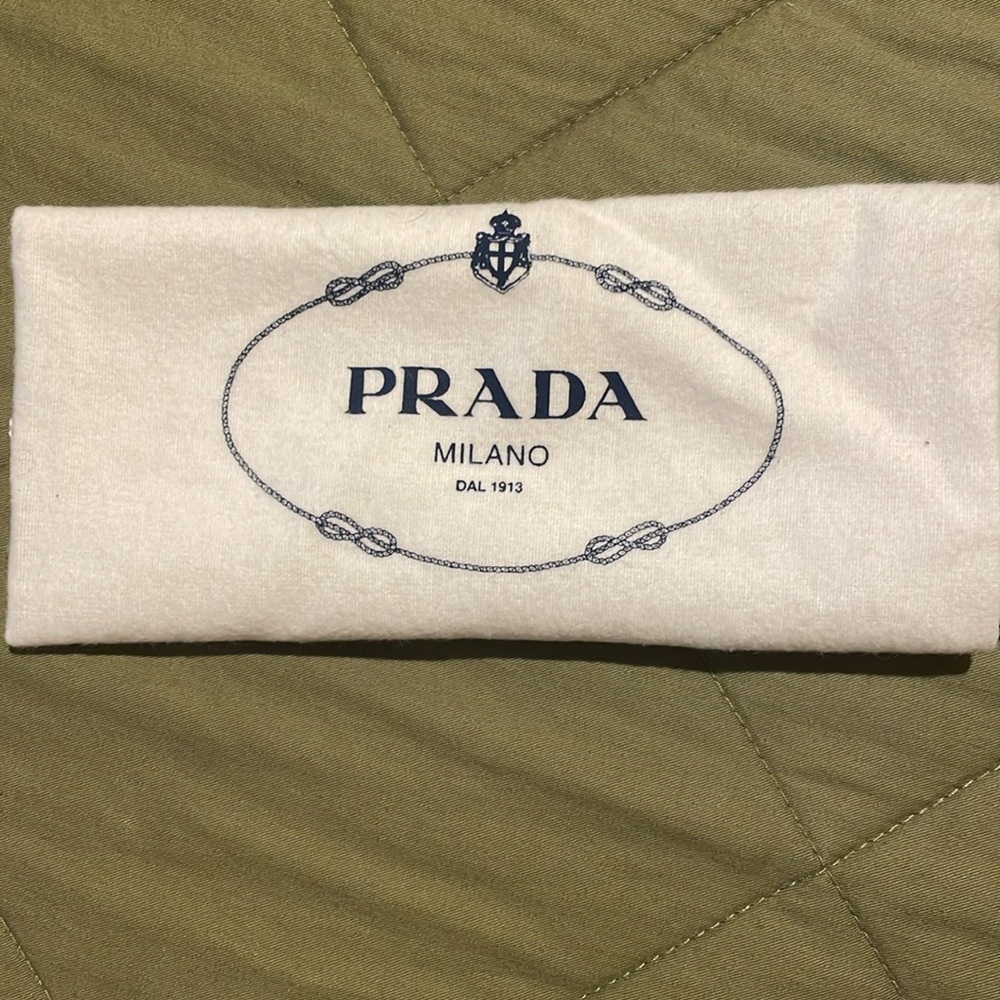 New. PRADA 100% white cotton Dust Bag O/S